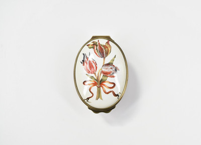 Halcyon Days Emaille Box British Museum Tulpen Alexander Marshall rot