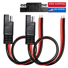 SAE 2 Pin Quick Disconnect Pigtail 12AWG Power Lead FOR Battery 2 Pack 