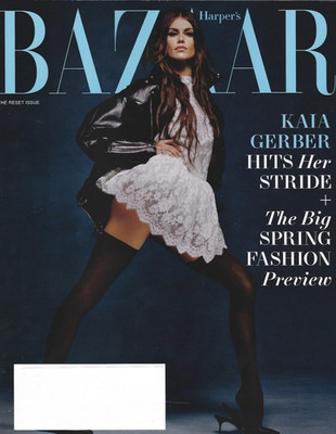 Harper's Bazaar Magazine Kaia Gerber Spring Fashion Peptides Mascara 2026