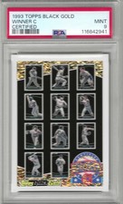 1993 Topps Black Gold Winner Card - C Certified - PSA 9 MT.