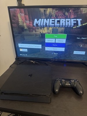 PlayStation 4 Slim 1TB Console with Minecraft And Wireless Controller