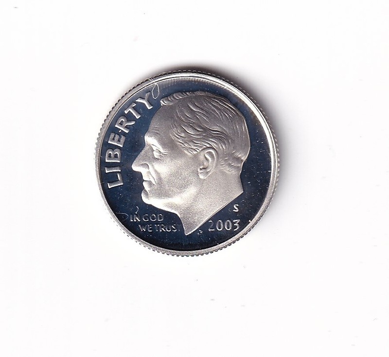2003 S Proof Silver Roosevelt Dime 10c Coin From Silver Proof Set #1972