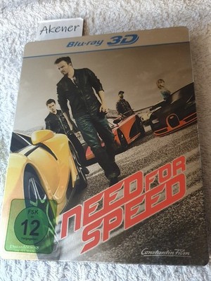 NEED FOR SPEED 3D 2D Blu-Ray Steelbook  AARON PAUL