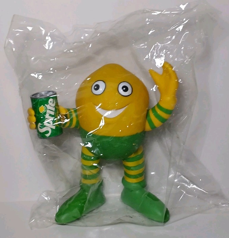 New 1980s Vintage Sprite Mascot Lucky Lymon Talking Figure Pop Soda Advertising