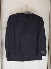 JoS A. Bank Navy Signature Gold Series Wool Suit/56R 51W