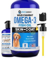 Omega 3 Fish Oil for Dogs - Better Than Salmon - Dog 8 Oz