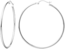 Titanium Hoop Earrings Hypoallergenic - Implant Grade Pure Titanium G23 Lightwei