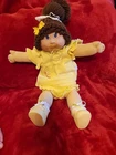 Vintage Cabbage Patch Kids Doll Jesmar HM4 Pacifier Brown Hair Blue Eyes