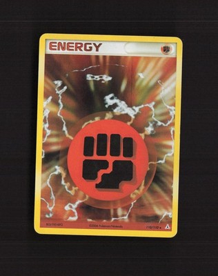 Fighting Energy 110/110 EX Holon Phantoms Full Art Holo Rare Pokemon Card MP