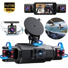 360° Dash Cam Front and Rear Inside,4 Channel Camera FHD 1080P Recorder G-Sensor