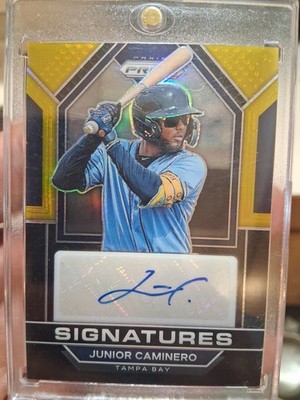 2023 Panini Prizm Baseball Signatures Gold Black 4/5 Sig-jc Junior Caminero 💎 