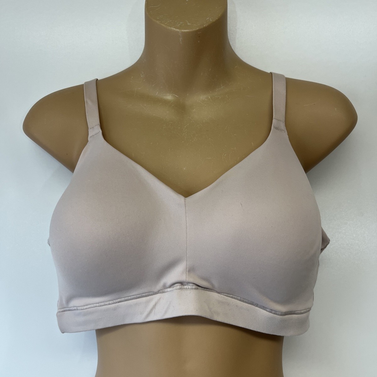 Spanx Red Hot Nude Wireless Bra Size XL Cup A-C Nylon Pullover Bra