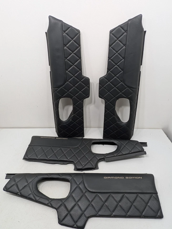 2000 2001 GMC Jimmy BLACK DIAMOND EDITION LOGOTIPO Painel de Porta Acabamento Superior - Lote de 4 - Imagem 2 de 4