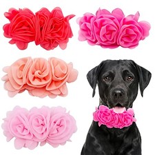 4 or 6 or 20PCS Dog Collar Large Flowers Pet Collar dog collar flowers 4A
