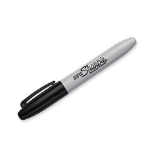 SHARPIE SUPER PERMANENT MARKERS, FINE POINT, BLACK 12 COUNT SHARPIE - BLACK/GRAY
