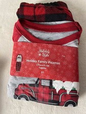 NWT Holiday Style Unisex Christmas Gnome in Red Truck Pajamas size 2T