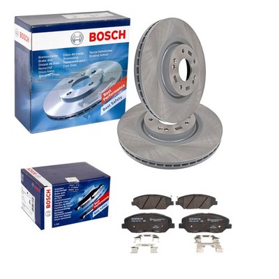 BOSCH BREMSSCHEIBEN + BELÄGE VORNE passend für KIA SORENTO HYUNDAI + SANTA FE