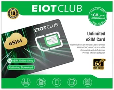 EIOTCLUB Esim Card for Android Unlocked Phones, Unlimited Esim Downloads, Global