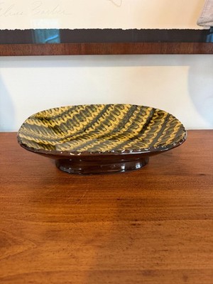 French Slipware Earthenware Dish from La Tuile a Loup