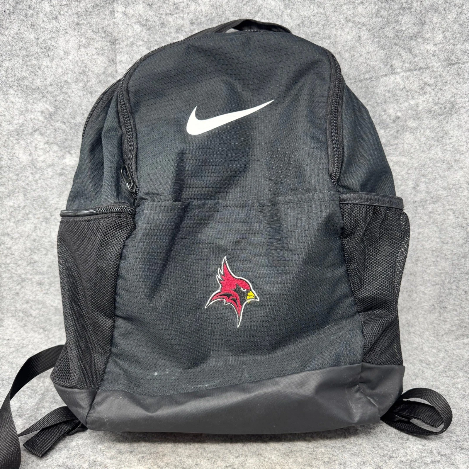 Nike Cardinals Logo Black Backpack School Travel Bag Fisher Basketball Sports