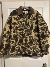 Walls Blizzard Proof Chore Jacket Vintage 70s/80s Large Camo Corduroy Collar NEW