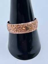 9 ct Rose gold wedding band size T 1/2