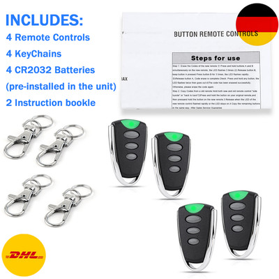 4Stk Handsender für Chamberlain MotorLift ML500/700/750 LiftMaster LM850 84335EM
