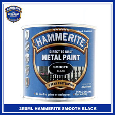 Hammerite 250ML Smooth / HAMMERED / SATIN Direct Rust Metal Paint - ALL COLOURS