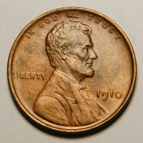 1910 P Lincoln Wheat Cent Penny Cleaned-EF   "Actual Coin Pictured"