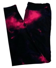 LuLaRoe Leggings TC Tall Curvy Tie Dye PINK Watercolor Splatter Stretchy Waist