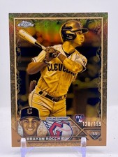 2023 Topps Chrome Gilded Brayan Rocchio RC #'ed/199 Cleveland Guardians #157