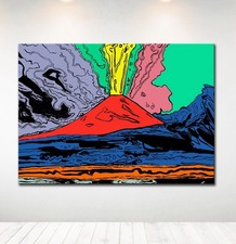 Quadro Dipinto a Mano Andy Warhol Vesuvius Pop Art Arte Moderna Decorazione