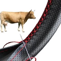 Leather Steering Wheel Cover Anti Slip Car Wheel Protector FREE DELIVERY