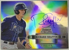 2012 Topps Bowman Sterling Prospects Richie Shaffer Tampa Bay Rays Auto 110/199