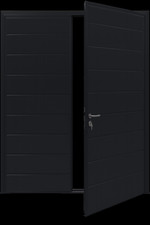 Anthracite Insulated Centre ribbed Side hung garage door Supply only
