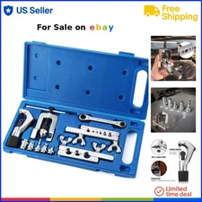 Single Copper Flaring Tool Kit HVAC Brake Line Swaging 45 Degree Blue