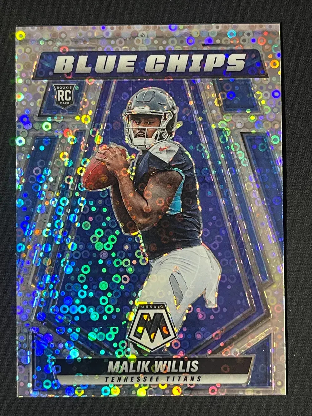 2022 Panini Mosaic Blue Chips No Huddle Silver #BC-3 Malik Willis (RC) lyh YT92
