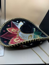 Pigalle Sombrero Mariachi Hat Multicolor Large Mexican Horseshoe Vintage 1990s