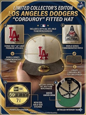 New Era Los Angeles Dodgers 40th Annversary 59FIFTY Hat Corduroy