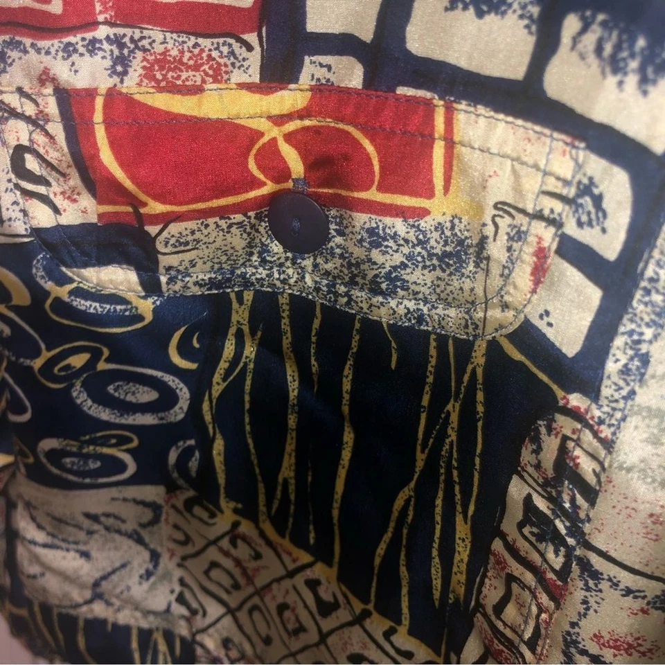 Conjunto de 2 pantalones vintage Oleg Cassini conjunto de chándal para correr talla XL seda rara Foto 2 de 4