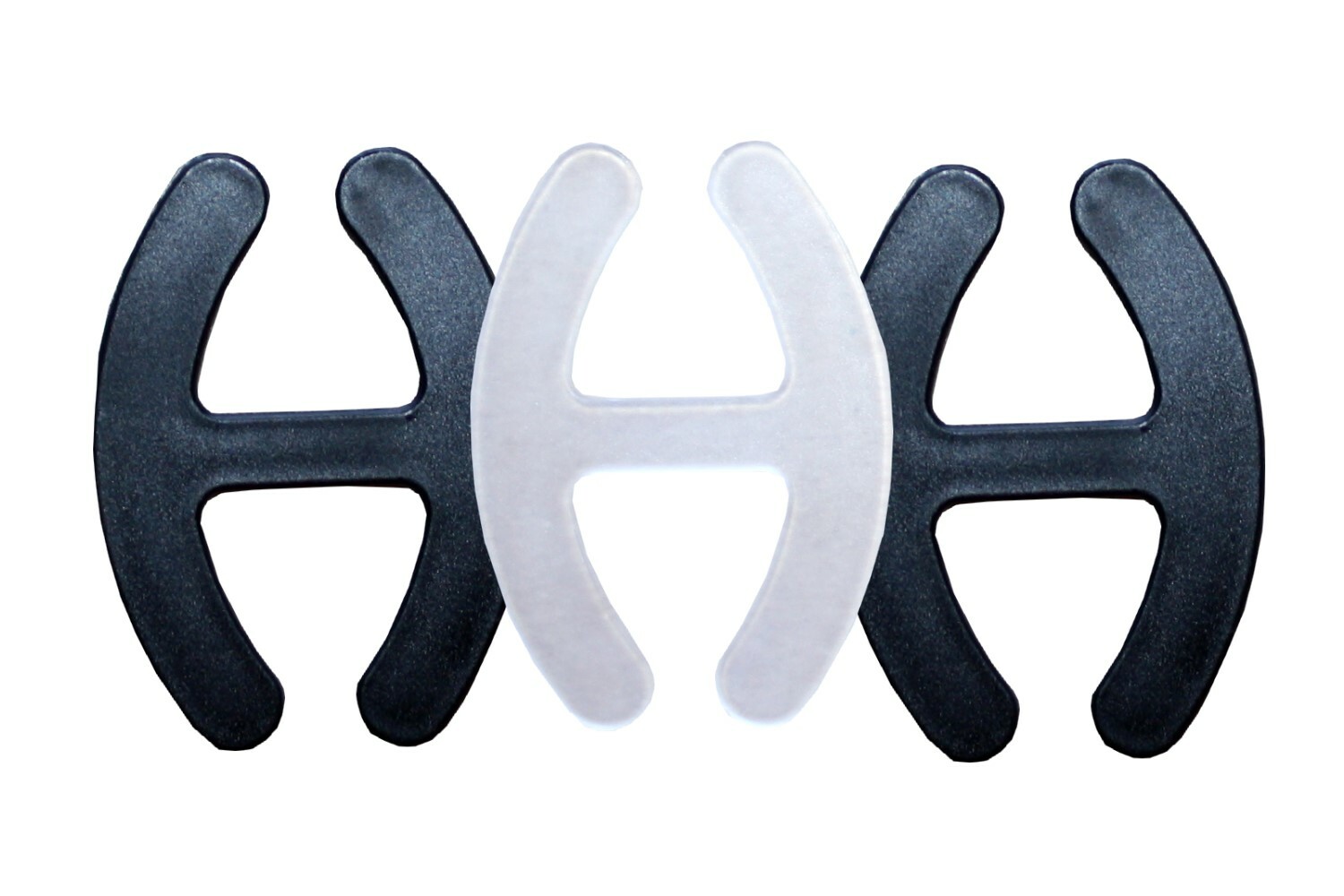 3x BH Träger Clip Clips - Anti-Rutsch In Weiß, Schwarz, Transparent