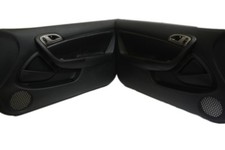 Front Insert Door Panel Leather Synthetic Cover For Acura Rsx 02-06 Black