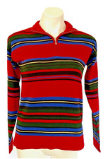 Jones New York Women s Mock Neck Half-Zip Pullover Sweatshirt Size PP Red New