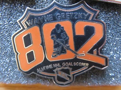 (3) WAYNE GRETZKY 802 All-Time Goal Scorer PIN SET Pins EDMONTON OILERS / KINGS - 第 4/4 張圖片