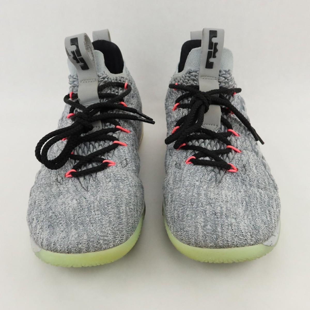 Nike Lebron XV 15 Shoes Mens Gray Pink Basketball Sneakers Low