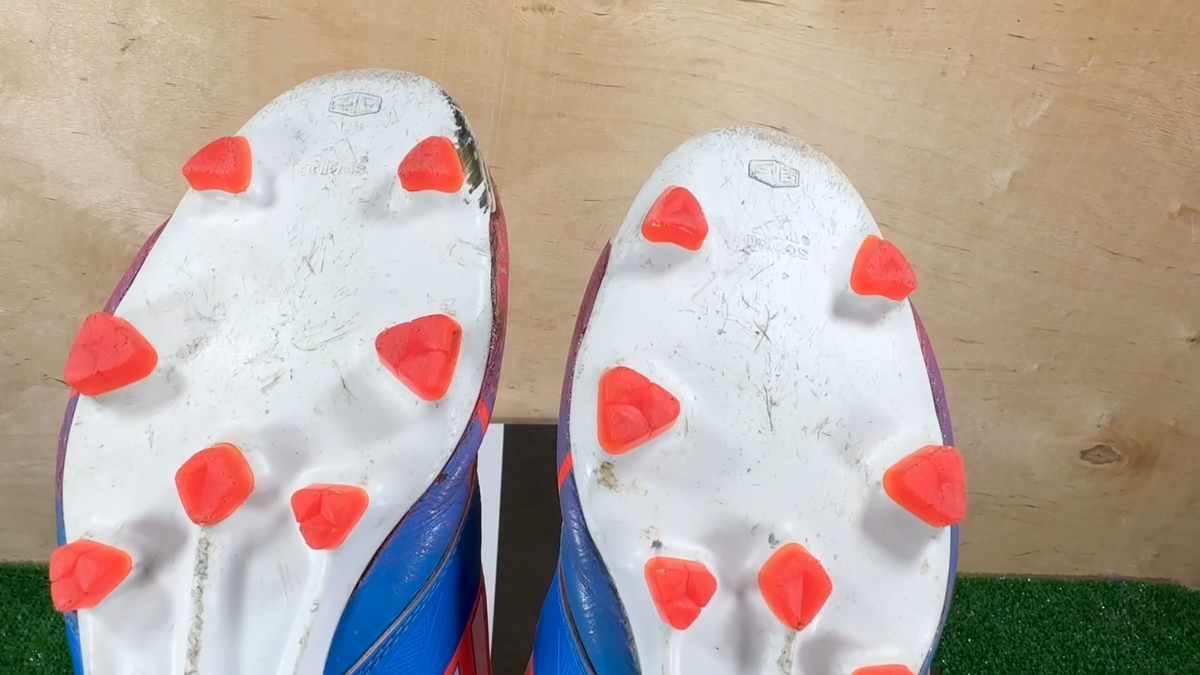 Adidas adizero F50 FG Leather V21432 US9.5 UK9 Orange boots Cleats