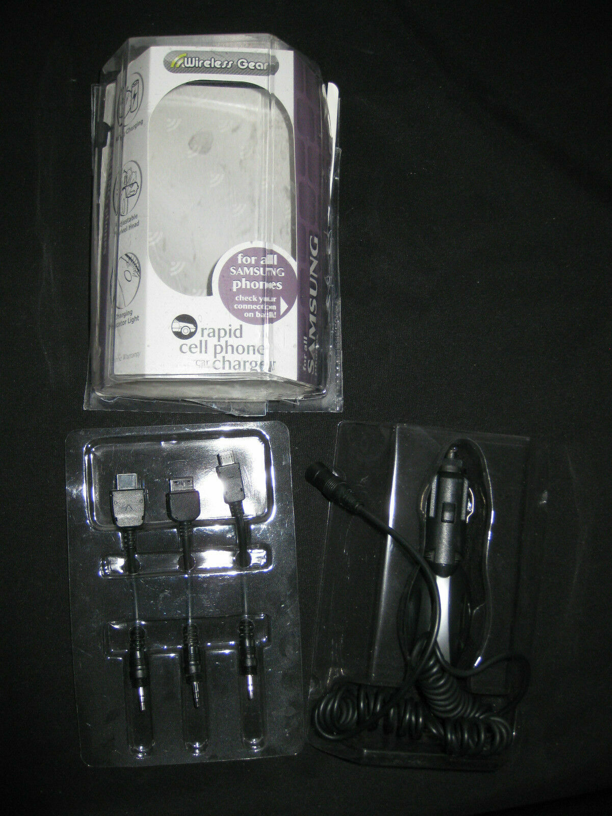 Wireless Gear Rapid Cell Phone Car Charger, for all SAMSUNG Phones, NEW eBay