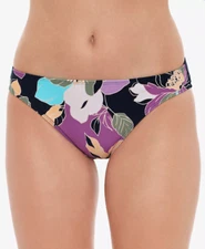 Salt + Cove Women's Tropic Time Printed Cinch-Back Bikini Bottoms Size M  2692