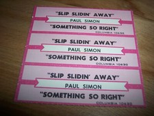 3 Paul Simon Slip Slidin' Away / Something So Right Jukebox Title Strips