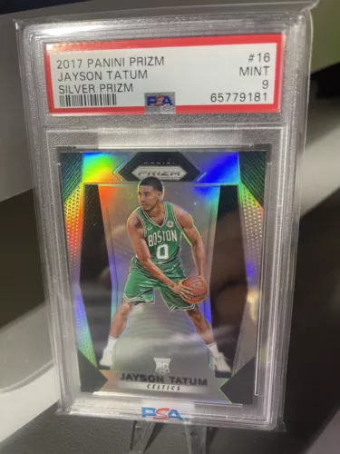 PSA 9 JAYSON TATUM 2017-18 PANINI PRIZM #16 SILVER PARALLEL RC CELTICS MINT